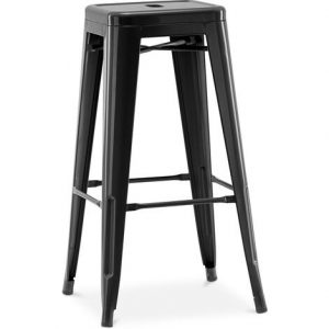 Taburete Bar Metal 30x77cm. Negro