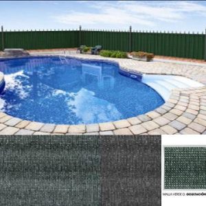 Malla Ocult. 100 % Verde Osc. 2x5 M.