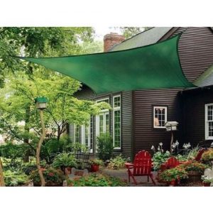 Kit Sombreo Poliester Cuadrado 3,6x3,6 Verde