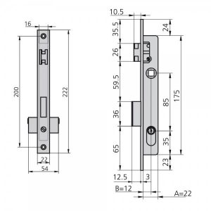 Cerradura Puerta Metalica 1963/5 Cvl