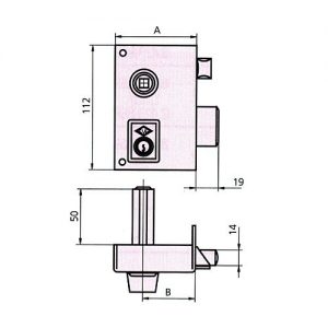 Cerradura Sobreponer 56b 60 Dcha. He Pf. Cvl