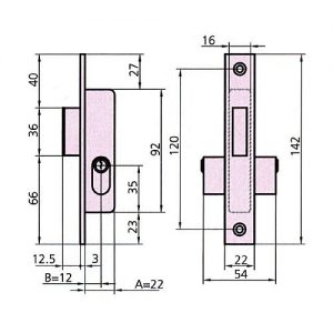Cerradura Puerta Metalica 1963a/0 Cvl