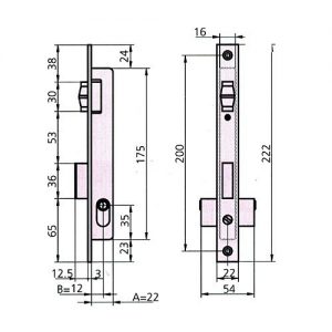 Cerradura Puerta Metalica 1963v/5 Cvl