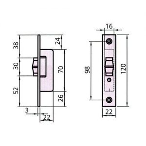 Cerradura Puerta Metalica 1963rv/0 Cvl