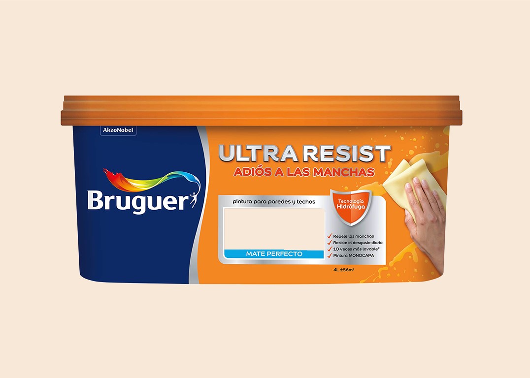 Pintura Plastica Interior Bruguer Naranja Sutil 4l