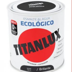 Esmalte Al Agua Eco Negro Brillo 250ml