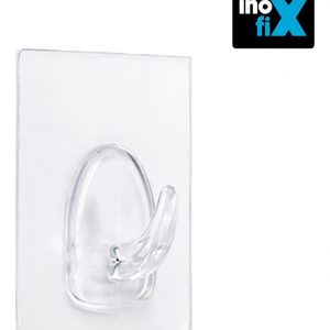 Colgador Adherente Reutilizable 60x47mm Transp.