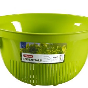 Colador Plastico Cocina Essentials Verde