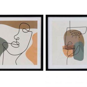 Cuadro Ps Mdf 40x3x40 Cara Abstracto 2 Surtidos