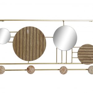 Perchero Pared Metal Cristal