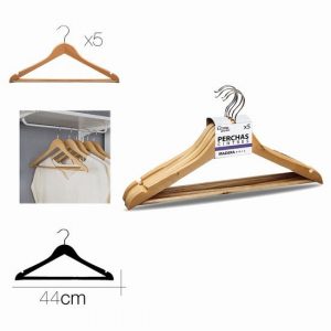 Percha Madera X 5 45 Cm