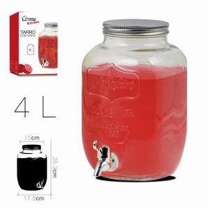 Tarro Cristal Con Grifo 4 Litros 15x17.5x25.3cm