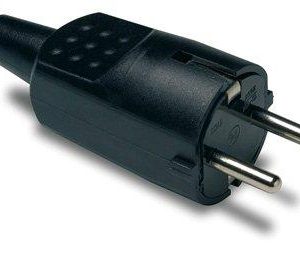 Clavija 4,8mm Caucho Negro 1104