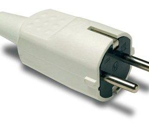 Clavija 4,8 Mm. Pvc Goma 16 Ah. Blanca 1104b