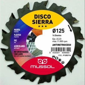 Disco Para Amoladora Corte Madera F1252114