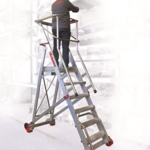 Escalera Con Plataforma Y Ruedas 364 Cm. 450/smt