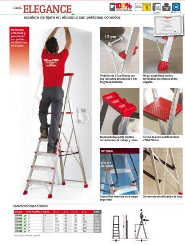 Escalera Tijera 7 PeldaÑos Elegance En947