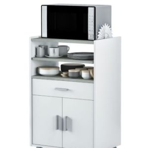 Mueble Auxiliar Microondas Blanco/gris 0l9910o