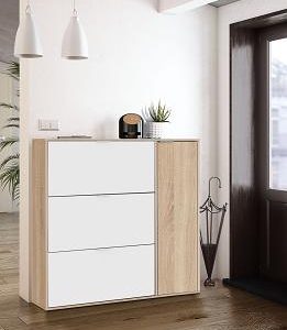 Zapatero Class 4 Puertas Blanco/roble 017818f