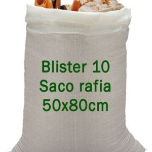 Saco Rafia 50x80 Blanco Blister 10 Unid. 700120