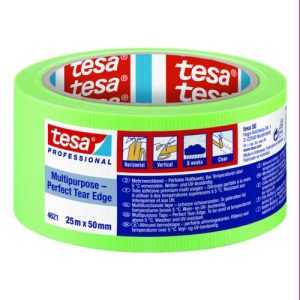 Cinta Multiusos Exteriores Tejido Verde 25mx50mm