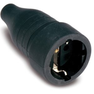 Clavija Hembra Goma Tt. 16 Ah. 250 V. Negra