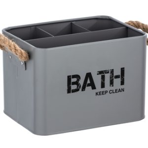 Cesta De BaÑo Con Compartimentos Gara Gris 23702