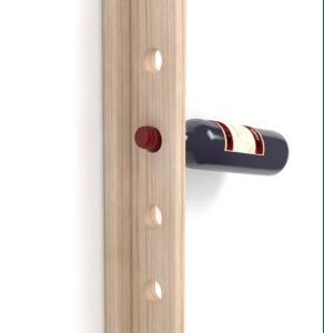 Botellero Mural Pino 6 Botelllas 74x11,5x7,5cm.