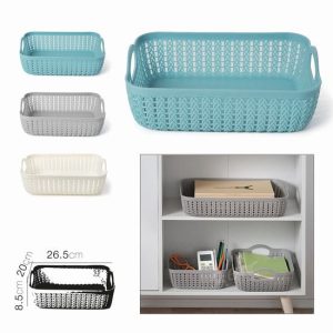 Cesta Trenzada Rectangular 26.5x20x8.5cm