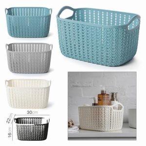 Cesta Trenzada Rectangular 30x22x16cm