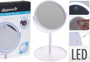 Espejo Aumento Con Soporte Y Luz Led 105601250