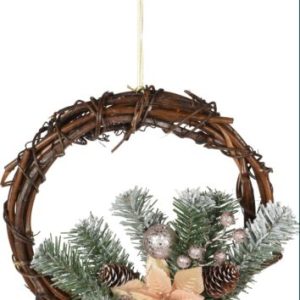 Corona Ramas Ratan Decorada 30cm Akb003050