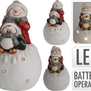 Figura Papa Noel Con Iluminacion Led 40cm