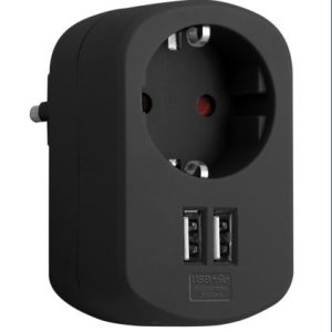 Adaptador Combi 1 Toma 16a 250v+2 Usb 3.15a Ngo.