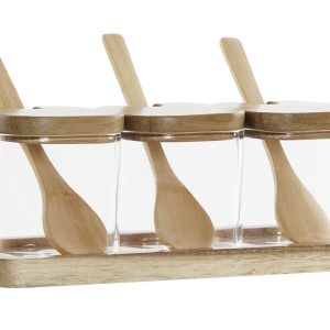 Bote Set 3 Borosilicato Bambu 20,5x8x1,5 150ml