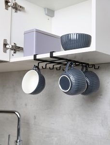 Colgador Tazas Interior Armario Klea Negro 53257