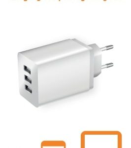 Enchufe Con 3 Cargadores Usb 420046