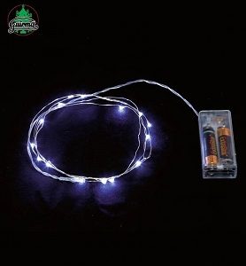 Hilo 1 M. 10 Led Blanco Pilas 22050