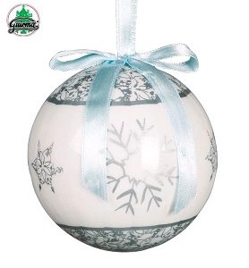 Blister 6 Bolas Deco Gris 75mm 28032