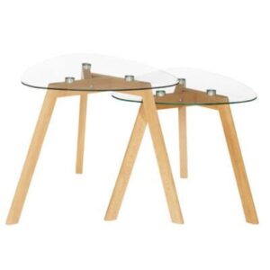 Set Mesa Madera/ Cristal 50 Y 45cms