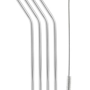 Pajitas 4 Unid Inox + Cepillo