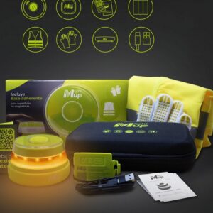 Baliza SeÑaliz. V16 Green Con Cable+chaleco+pilas+guantes+funda