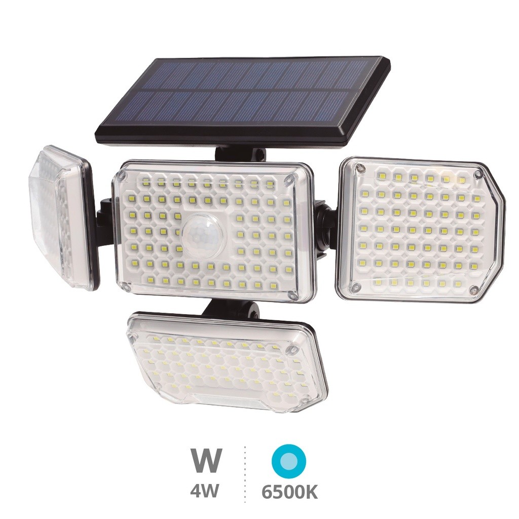 Aplique Solar 4w C/sensor De Movim Y Crepuscul