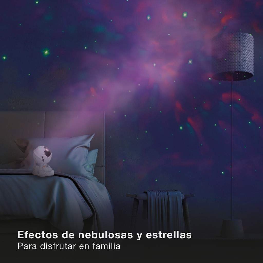 Luz Noche Ifantil Proyector Galaxia Astronaut