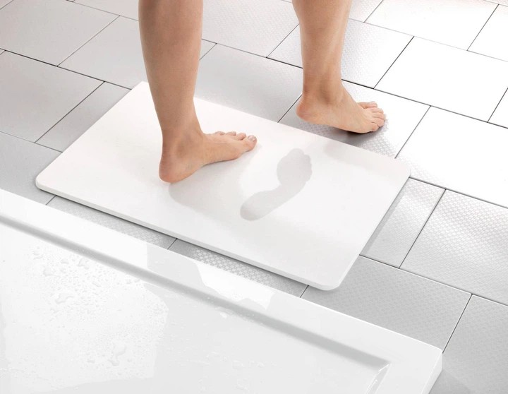 Alfombra BaÑo Diatomita Blco 60x39